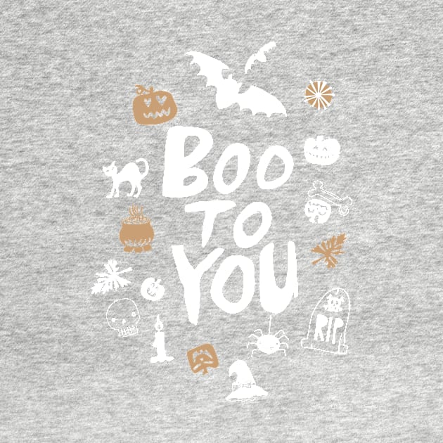 Black and White Cute Boo to You by snoddyshop